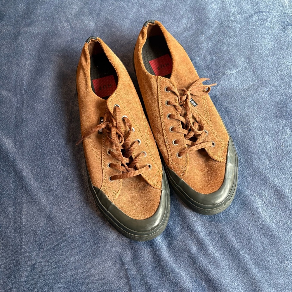 Men's HUF Brown Suede Sneakers